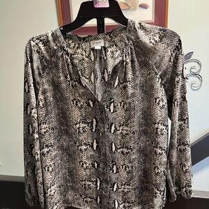 J. Crew Black and White Patterned Blouse #134
